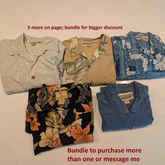 Jamaica Jaxx 100% Silk Sz XL Men's Tan AOP Floral Button Up Casual Hawaiian - Picture 10 of 10